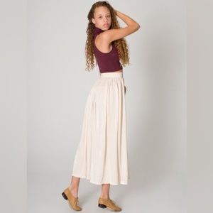 American Apparel Accordion Pleat Semi-Sheer Maxi Skirt XS/S